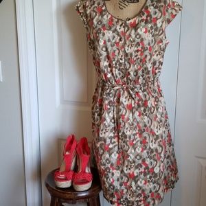 Merona patterned cap sleeve dress L